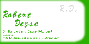 robert dezse business card